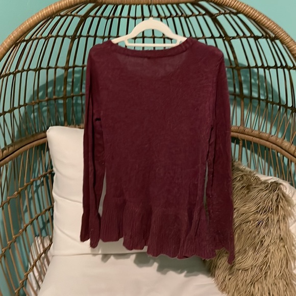 Burgundy flutter sweater - Picture 6 of 6